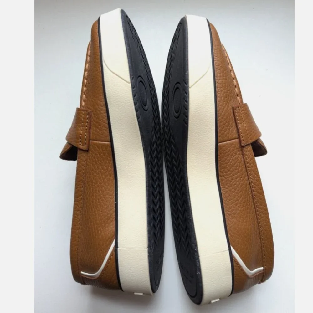 Cole Haan Kid's Leather Penny Loafers Boy's/Girl's Slip-On Brown Shoe Sz 5B Yth - Picture 3 of 5